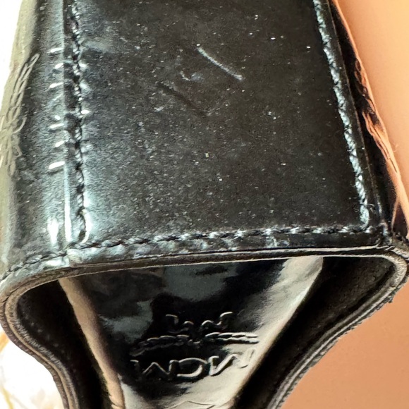 MCM Black Shoulder Bag with Gold Tone Chain Strap EUC - Picture 8 of 15